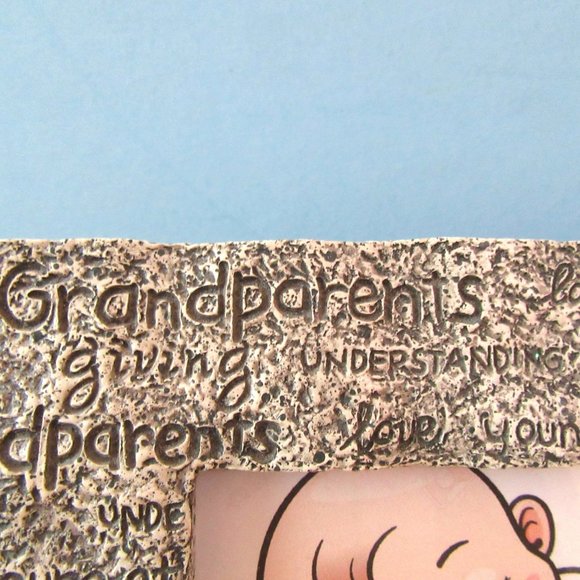 Ceramic Grandparents picture frame - 4 1/2 x 3 photo - grandma & grampa - Cute! - Picture 3 of 7